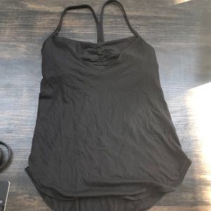 Lulu lemon black tank with built in shelf